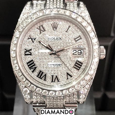 rolex voll diamant|Rolex diamond sets.